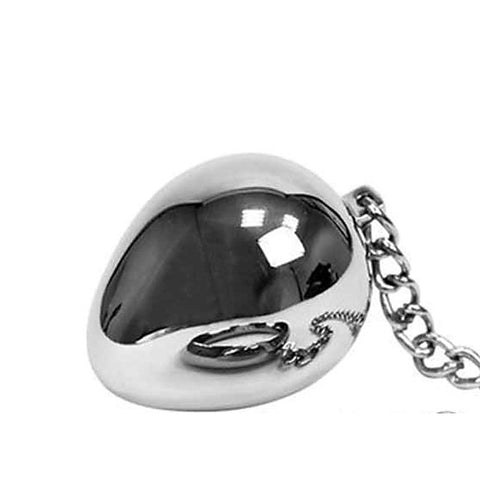 Pleasure-Enhancing Donut Steel Cock Ring with Anal Egg