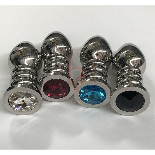 Ribbler Metal Jeweled Large Anal Plug by Hell's Couture