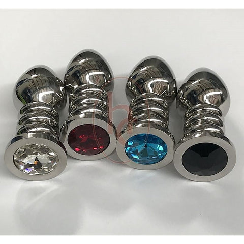 Ribbler Metal Jeweled Large Anal Plug by Hell's Couture