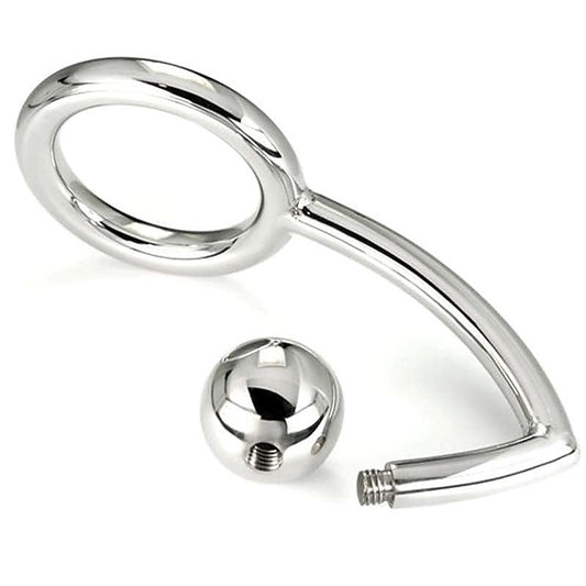 Steel Cock Ring Anal Intruder by Hell's Couture