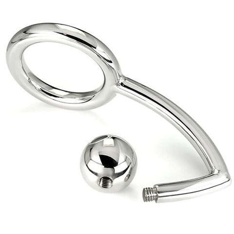 Steel Cock Ring Anal Intruder by Hell's Couture