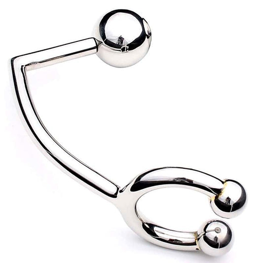 Horse Shoe Cock Ring with Anal Intruder by Hell's Couture