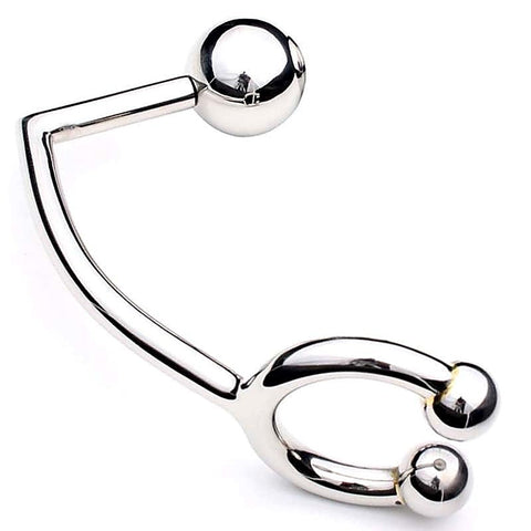 Horse Shoe Cock Ring with Anal Intruder by Hell's Couture