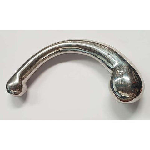 Chrome Crescent Double Ended Dildo by Hell's Couture