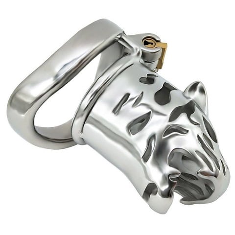 Ridem Tiger Silver Cock Cage by Hell's Couture