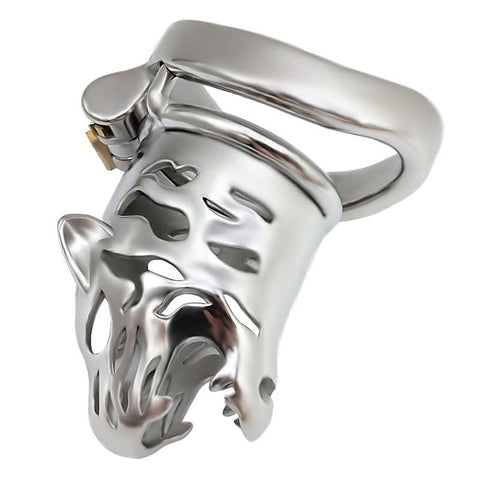 Ridem Tiger Silver Cock Cage by Hell's Couture