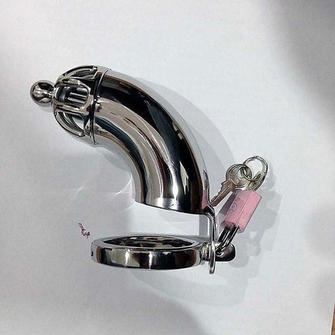 Solid Cock Cage With Removable Urethral Plug
