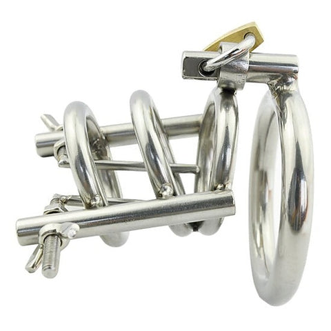 Stainless Steel Penis Stretcher & Male Chastity Device