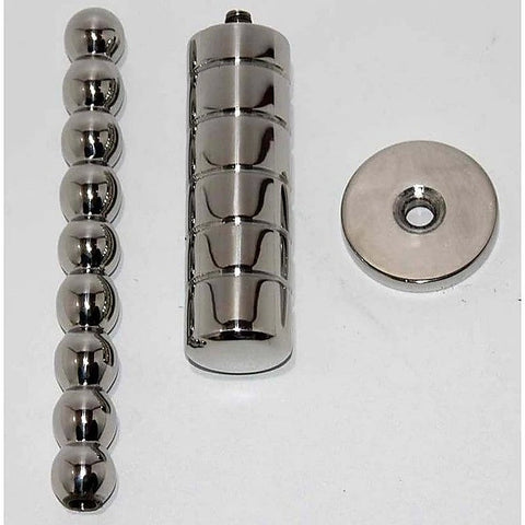 Steel Beaded Anal-Vaginal Exploration Tool by Hell's Couture