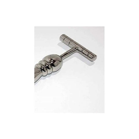 The Ripple T-Bar Extreme Steel Dildo by Hell's Couture