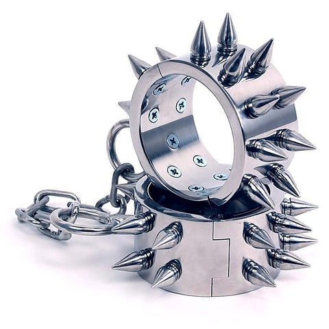 Spiked Metal Restraints by Hell's Couture