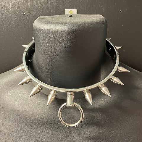 Spiked Metal BDSM Collar by Hell's Couture