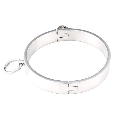 Stainless Steel Collar with Movable O-Ring by Hell's Couture