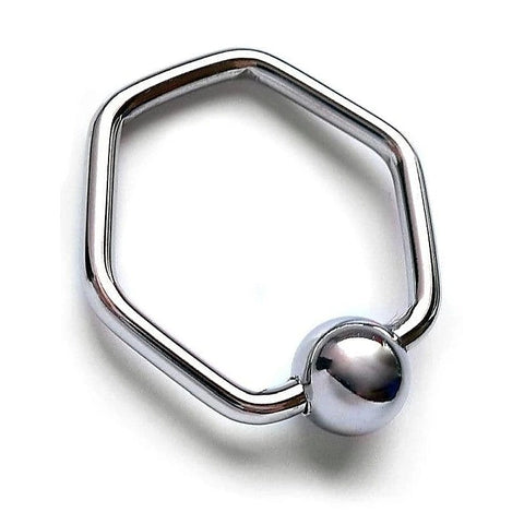 Damnit Hexagonal Glans Ring by Hell's Couture
