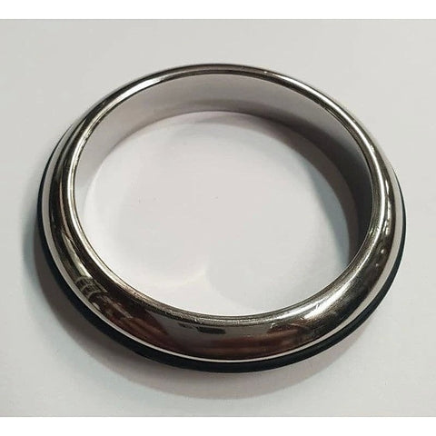 Burn the Rubber Steel Cock Ring by Hell's Couture