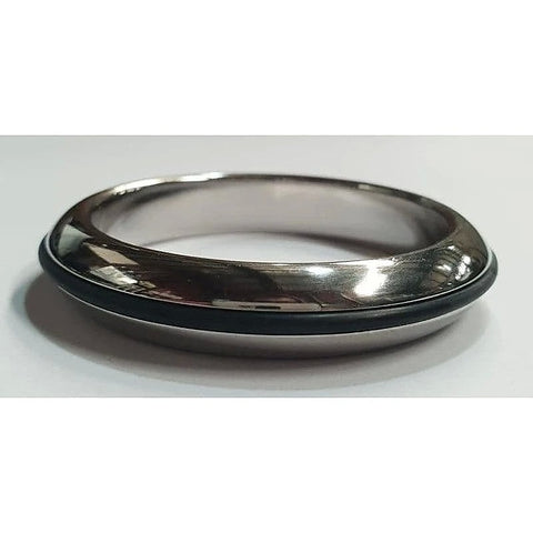 Burn the Rubber Steel Cock Ring by Hell's Couture