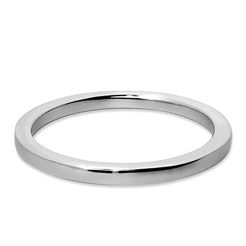 6mm Square Edged Steel Pleasure Cock Ring by Hell's Couture