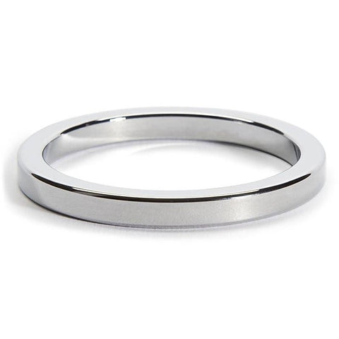 Square Edged Steel Cock Ring 8mm by Hell's Couture