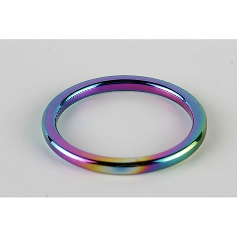 Rainbow Cock Ring Steel 6MM by Hell's Couture