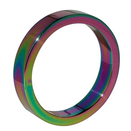 Heavy Duty Rainbow Metal Cock Ring 8mm by Hell's Couture