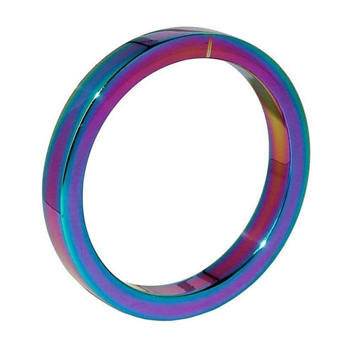 Heavy Duty Rainbow Metal Cock Ring 8mm by Hell's Couture