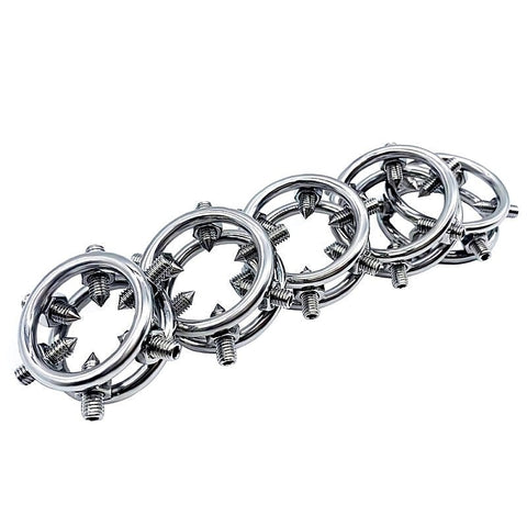 Metal 6 Spiked Cock Ring by BDStyle