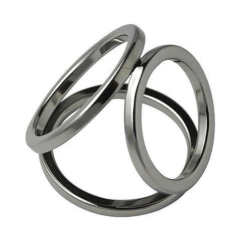 Triple Cock and Ball Ring by Hell's Couture