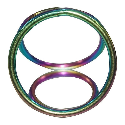 Rainbow Triple Cock and Ball Ring by Hell's Couture
