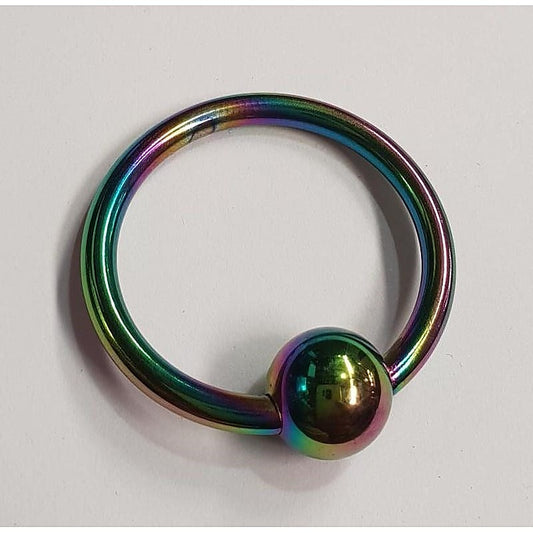 Rainbow Penis Head Glans Ring with Ball by Hell's Couture