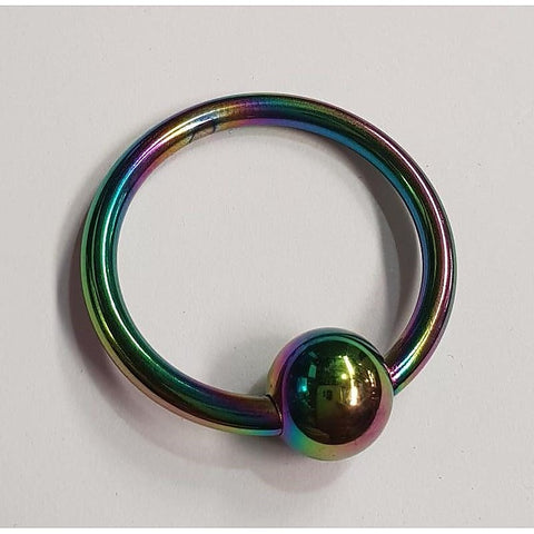 Rainbow Penis Head Glans Ring with Ball by Hell's Couture