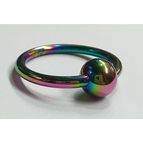 Rainbow Penis Head Glans Ring with Ball by Hell's Couture