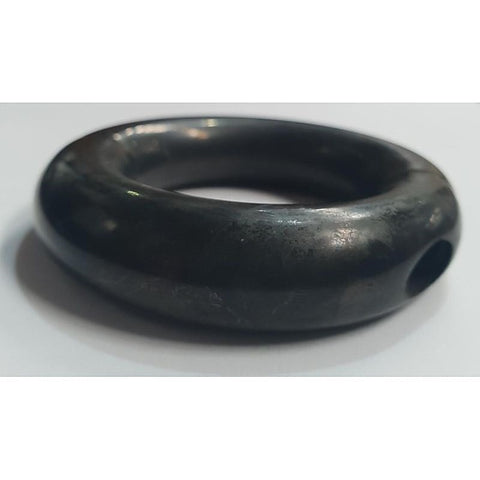 Oval Ball Stretcher Black Metal by Hell's Couture