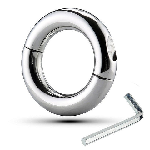 Loopy Smooth Steel Cock Ring by Hell's Couture