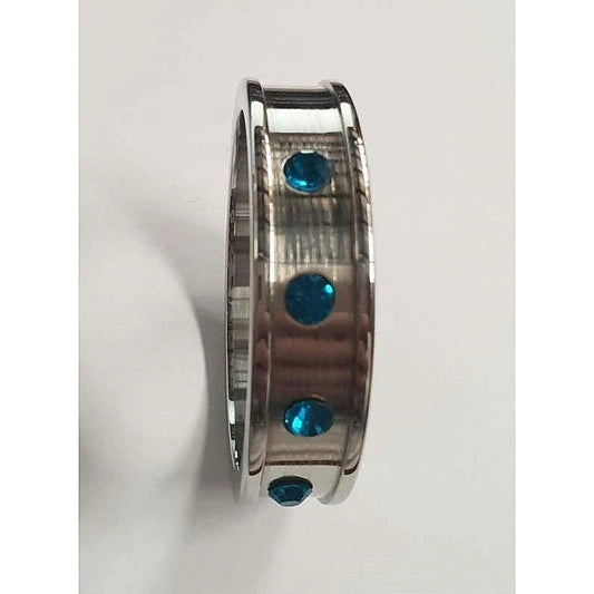 Deep Shallow Cock Ring 55mm Sapphire by Hell's Couture