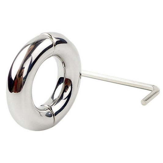 Oval Ball Stretcher In Steel by Hell's Couture