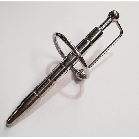 Ribbed Penis Plug with Glans Ring by Hell's Couture