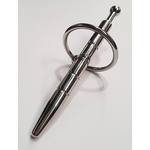 Ribbed Penis Plug with Glans Ring by Hell's Couture