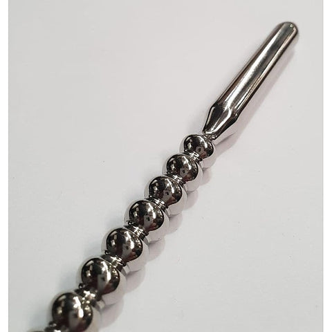Duke Ribbed Steel Urethral Sound by Hell's Couture