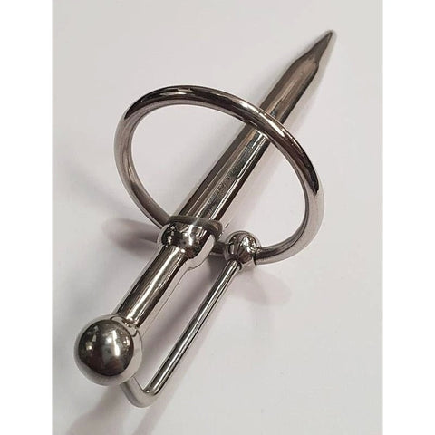 Neat Tube Cock Plug With Glans Ring & Ball by Hell's Couture