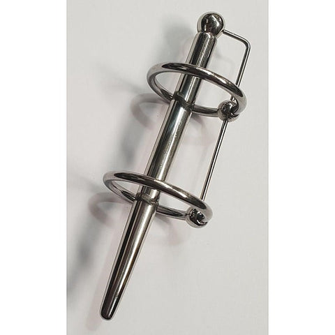 Prince Albert Plug & Dual Glans Cock Ring by Hell's Couture
