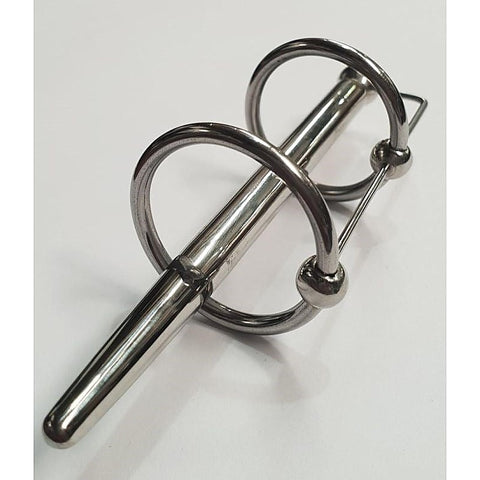 Prince Albert Plug & Dual Glans Cock Ring by Hell's Couture