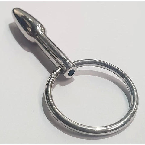 Steel Pleasures Penis Plug Olive Cum Thru with Ring