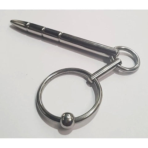 Xtube Steel Ribbed Penis Plug Wand by Hell's Couture
