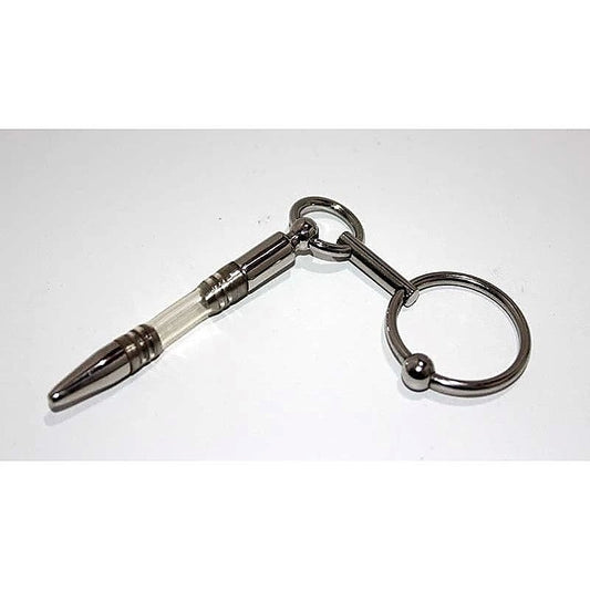 Flexible Penis Plug With Steel Glans Ring by Hell's Couture