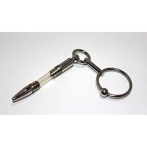 Flexible Penis Plug With Steel Glans Ring by Hell's Couture