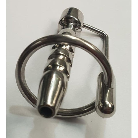 Apollo Hollow Cock Plug Ribbed With Glans Ring