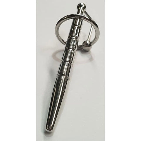 Desire Ribbed Penis Plug With Glans Ring by Hell's Couture