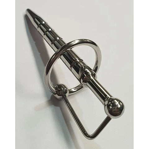 Desire Ribbed Penis Plug With Glans Ring by Hell's Couture