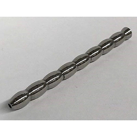 Rippled Post Hollow Penis Plug by Hell's Couture