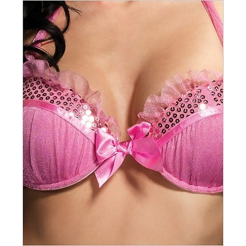 Halter Push Up Bra And Mini Skirt by Leg Avenue